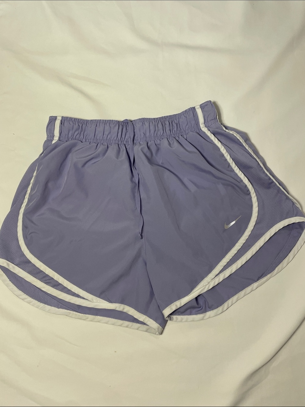 Nike Women's Lavender-White Athletic Running Shorts